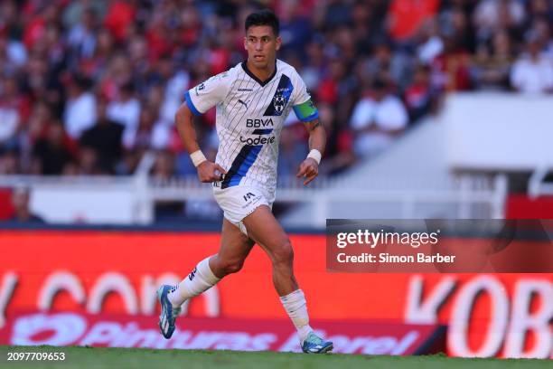 Maximiliano Meza of Monterrey runs off the ball during the 12th round match between Atlas and Monterrey as part of the Torneo Clausura 2024 Liga MX...