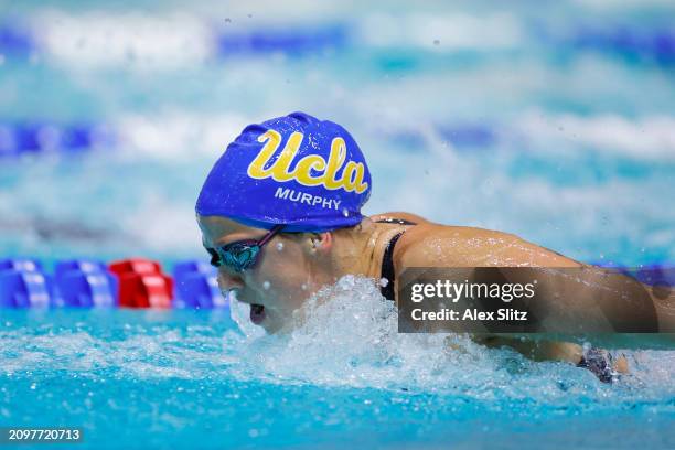 Rosie Murphy of the UCLA Bruins competes in the Women's 400 Yard Individual consolation finals during the Division I Women's Swimming and Diving...