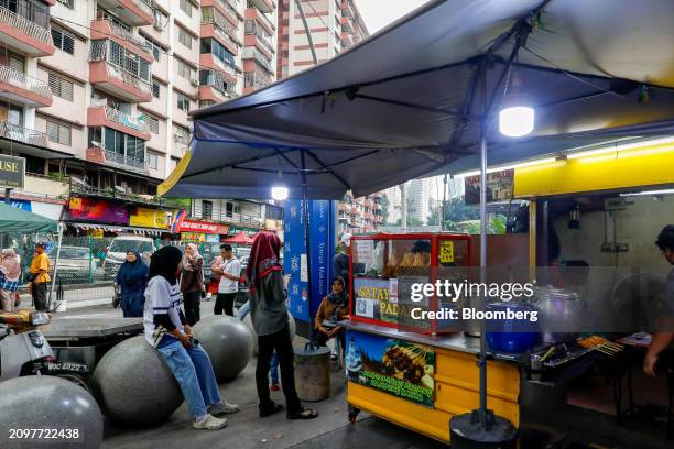 Grilled meat for sale at a food stall at a Ramadan bazaar in Kampong Bahru in Kuala Lumpur, Malaysia, on Friday, March 22. 2024. Malaysia is expected...