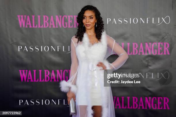 Celestine Rae attends the red carpet of Passionflix's Wallbanger Premiere at Passioncon at Hyatt Regency Grand Reserve on March 22, 2024 in San Juan,...