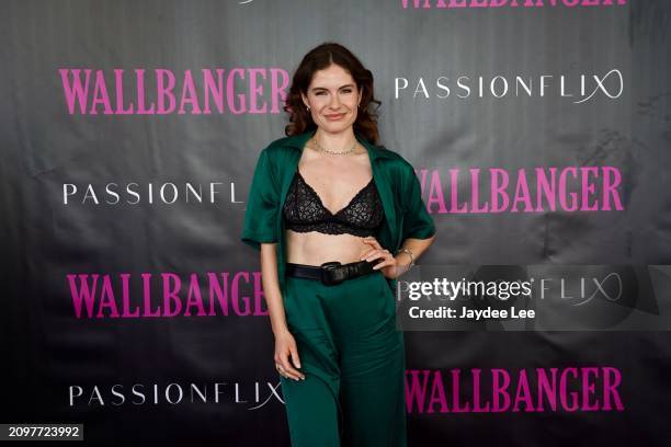 Olivia Applegate attends the red carpet of Passionflix's Wallbanger Premiere at Passioncon at Hyatt Regency Grand Reserve on March 22, 2024 in San...