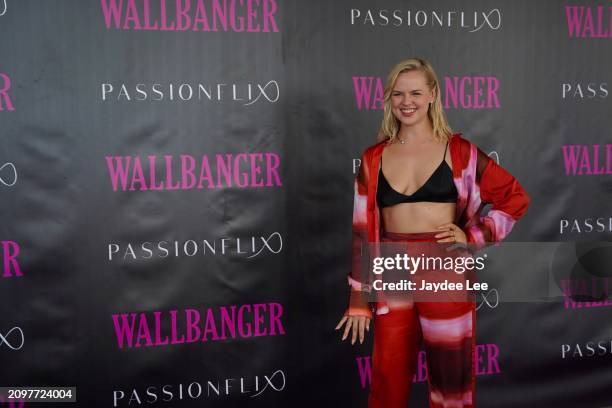 Maddie McCormick attends the red carpet of Passionflix's Wallbanger Premiere at Passioncon at Hyatt Regency Grand Reserve on March 22, 2024 in San...