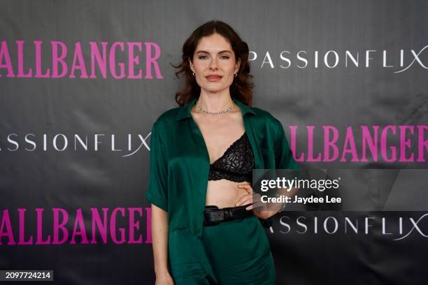 Olivia Applegate attends the red carpet of Passionflix's Wallbanger Premiere at Passioncon at Hyatt Regency Grand Reserve on March 22, 2024 in San...