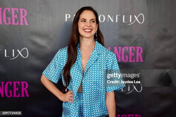 Melanie Zanetti attends the red carpet of Passionflix's Wallbanger Premiere at Passioncon at Hyatt Regency Grand Reserve on March 22, 2024 in San...