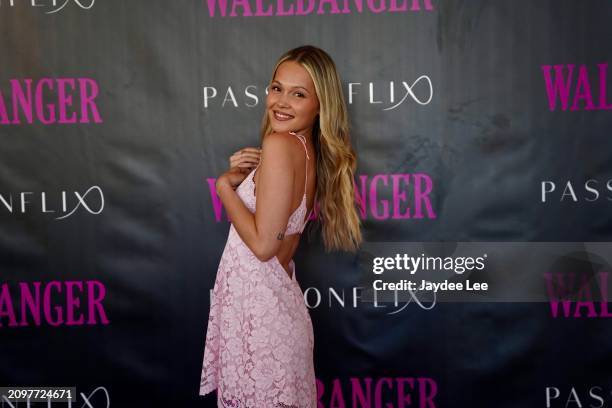 Kelli Berglund attends the red carpet of Passionflix's Wallbanger Premiere at Passioncon at Hyatt Regency Grand Reserve on March 22, 2024 in San...