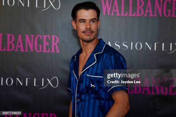 Liam Hall attends the red carpet of Passionflix's Wallbanger Premiere at Passioncon at Hyatt Regency Grand Reserve on March 22, 2024 in San Juan,...