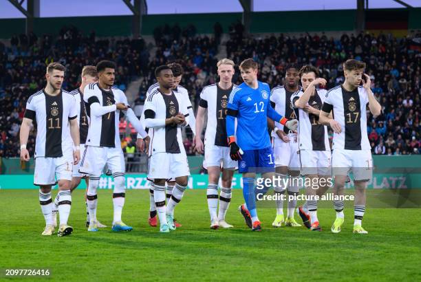 March 2024, Saxony, Chemnitz: Soccer, U21 Men: European Championship Qualification, Germany - Kosovo, 1st round, Group D, Matchday 8, Stadium - An...