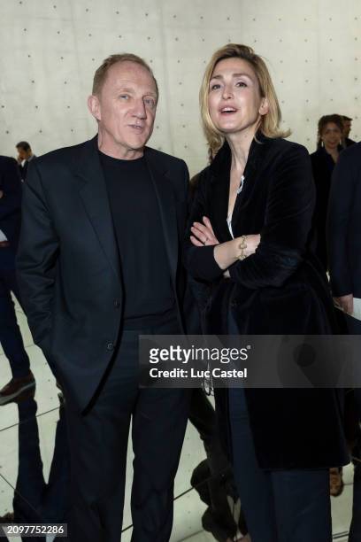 Francois-Henri Pinault and Julie Gayet attend the Opening of the Exhibition Le Monde Comme Il Va Exhibition at Bourse De Commerce Pinault Collection...