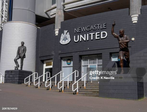 newcastle united's home stadium of st james' park - st james park newcastle upon tyne stock pictures, royalty-free photos & images