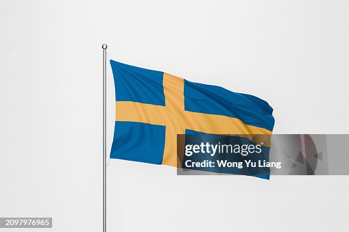 Sweden Flag on white background Sweden Flag on white background
