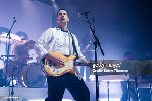 Jack Antonoff of Bleachers performs at O2 Forum Kentish Town on March 19, 2024 in London, England.