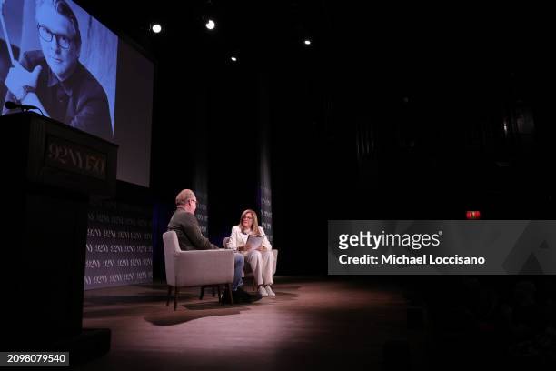 Todd Snyder and Fern Mallis take part in Fashion Icons In Conversation at 92NY on March 19, 2024 in New York City.