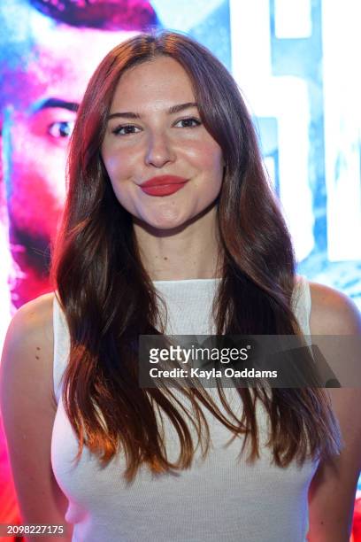 Paige Elkington attends "Snow Valley" film premiere on March 19, 2024 in Los Angeles, California.