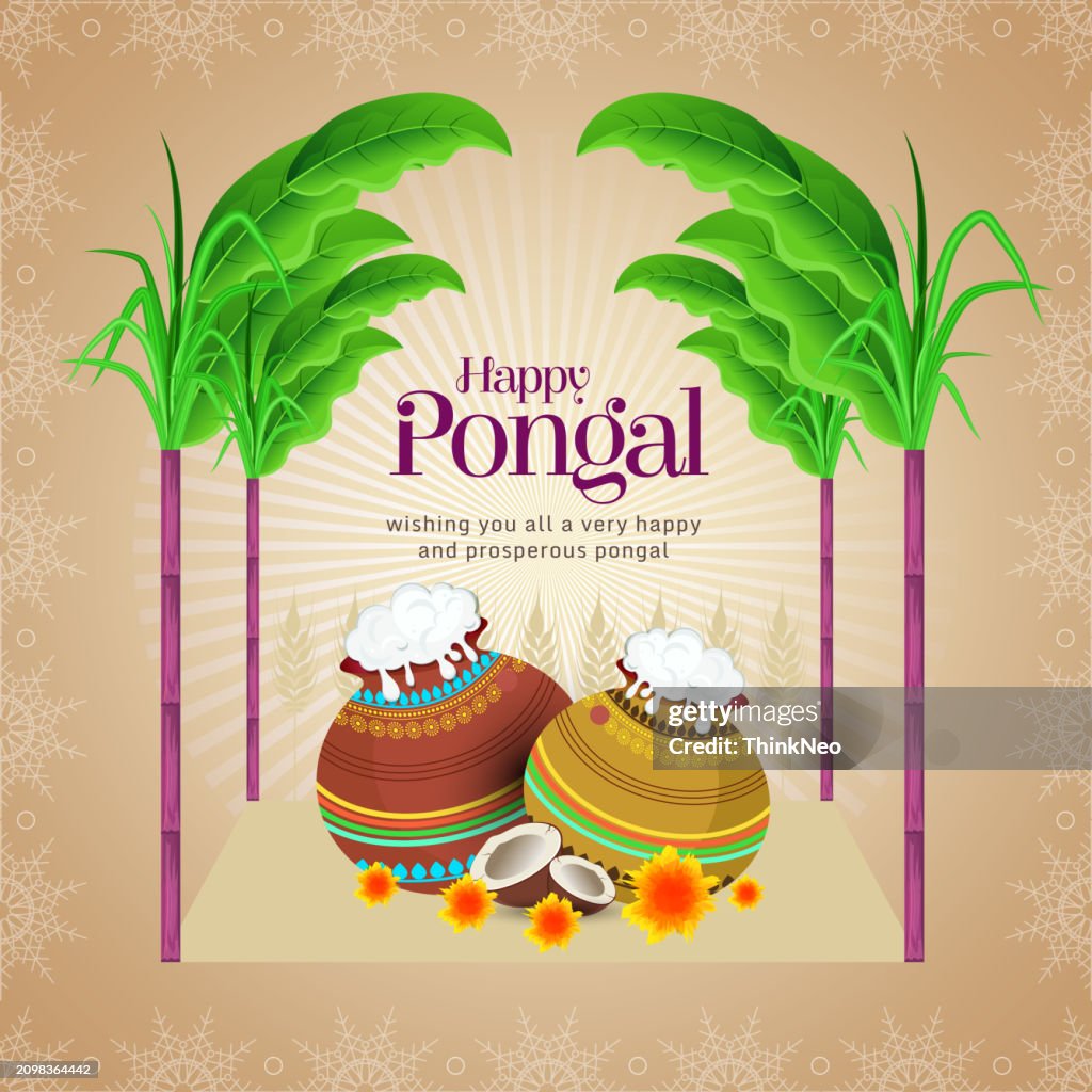 Happy Pongal greeting background