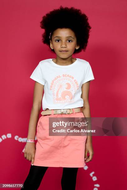 Actress Kamsiyochi Ngene attends the photocall for "La Familia Benetón" at the Casa de México Foundation on March 20, 2024 in Madrid, Spain.