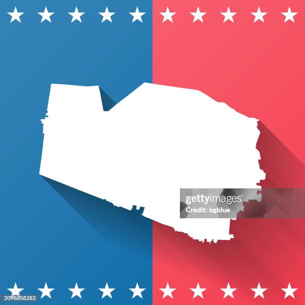 williamson county, tennessee. map on blue and red background - franklin tennessee stock illustrations