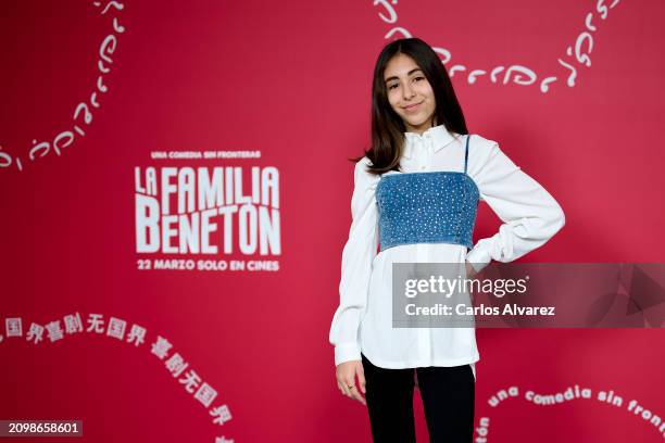 Actress Gala Bichir attends the photocall for "La Familia Benetón" at the Casa de México Foundation on March 20, 2024 in Madrid, Spain.