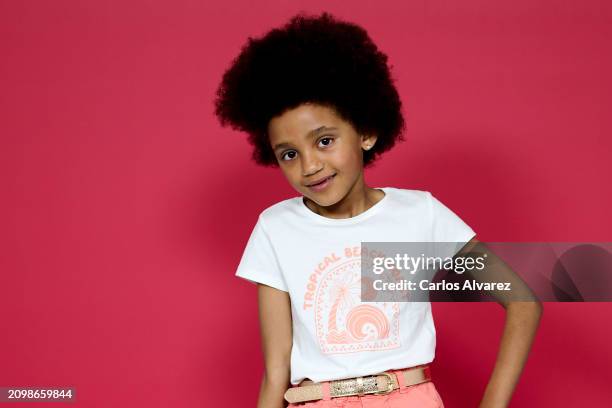 Actress Kamsiyochi Ngene attends the photocall for "La Familia Benetón" at the Casa de México Foundation on March 20, 2024 in Madrid, Spain.