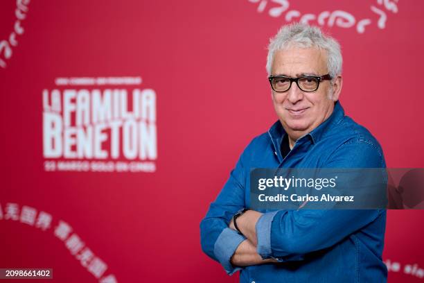 Actor Leo Harlem attends the photocall for "La Familia Benetón" at the Casa de México Foundation on March 20, 2024 in Madrid, Spain.