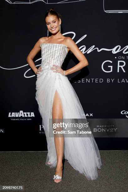 Miss Universe Moraya Wilson attends Glamour On The Grid at Albert Park Grand Prix Circuit on March 20, 2024 in Melbourne, Australia.