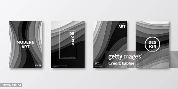 bildbanksillustrationer, clip art samt tecknat material och ikoner med brochure template layout, gray cover design, business annual report, flyer, magazine - cool black and white patterns