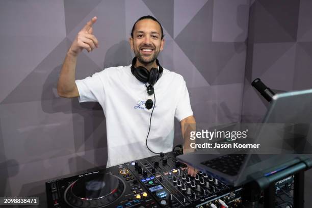 And producer Sak Noel visits SiriusXM on March 19, 2024 in Miami Beach, Florida.