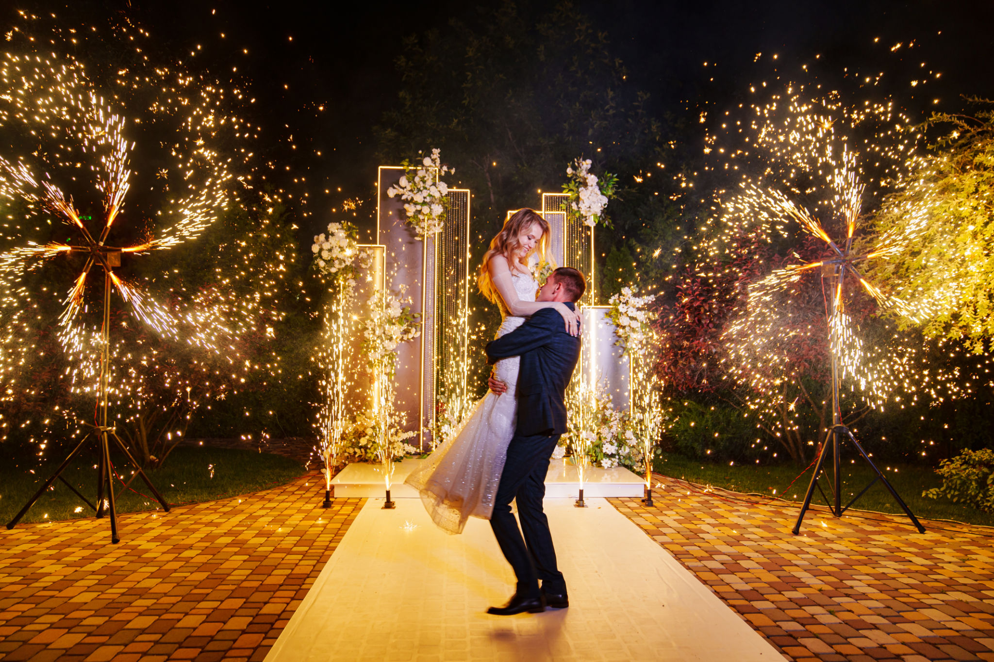 fireworks wedding