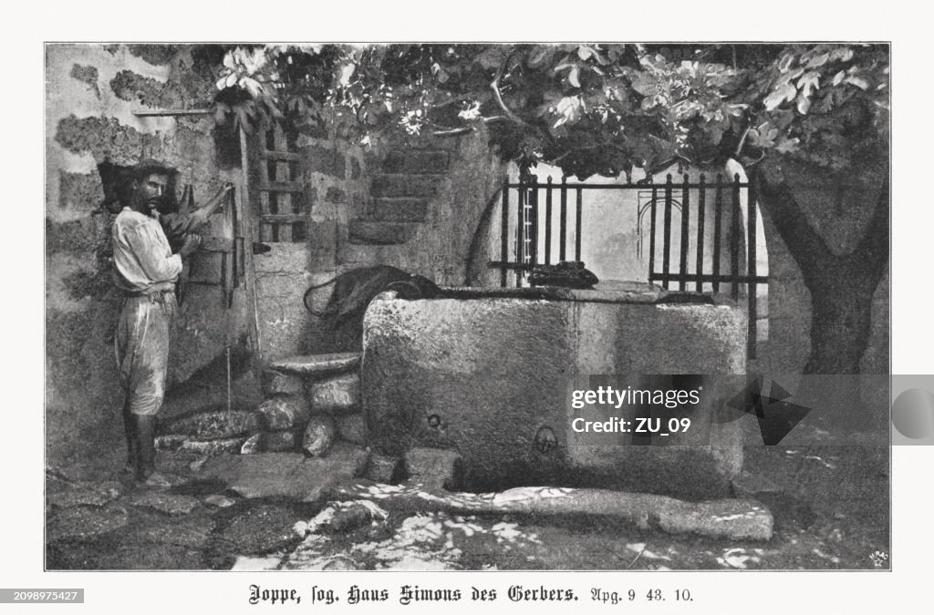 House of Simon the Tanner, Joppa (Tel Aviv-Jaffa), Halftone, 1899