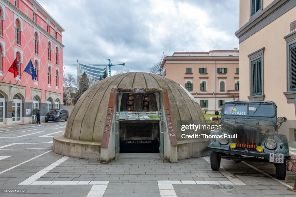 Former nuclear bunker used as a museum and art gallery Bunk Art 2 in Tirana