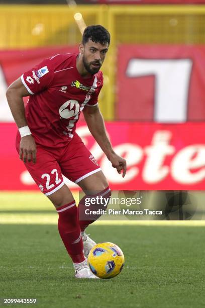 Pablo Mari of AC Monza in action during the Serie A TIM match between AC Monza and Cagliari at U-Power Stadium on March 16, 2024 in Monza, Italy.