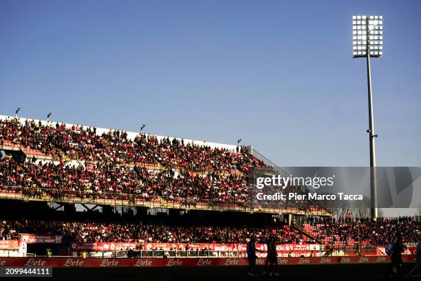General wiev of the stadium during the Serie A TIM match between AC Monza and Cagliari at U-Power Stadium on March 16, 2024 in Monza, Italy.