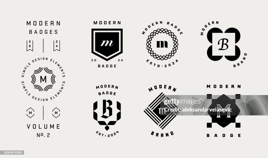 Modern Simple Badges