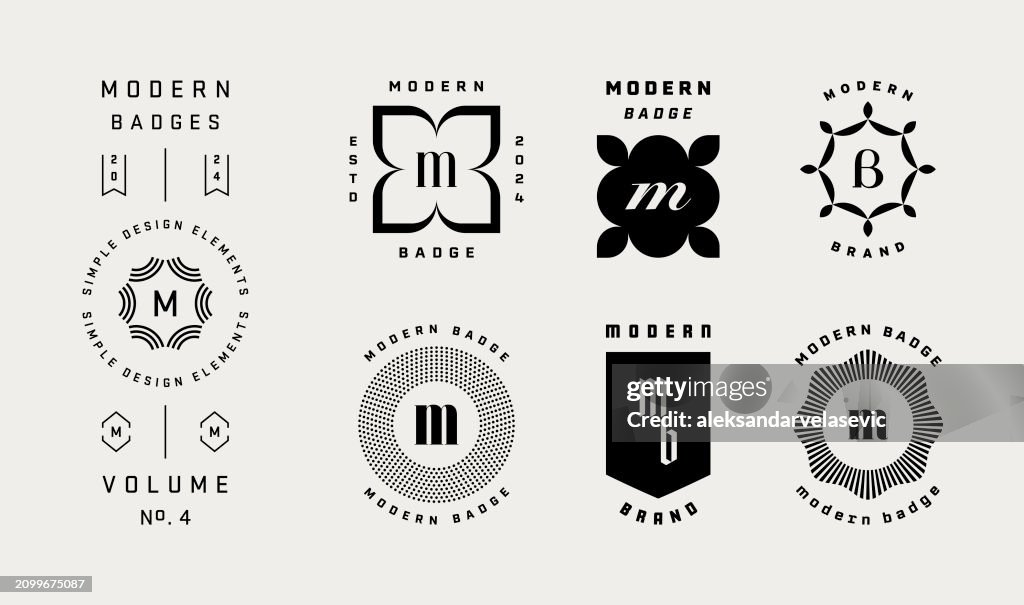 Modern Simple Badges