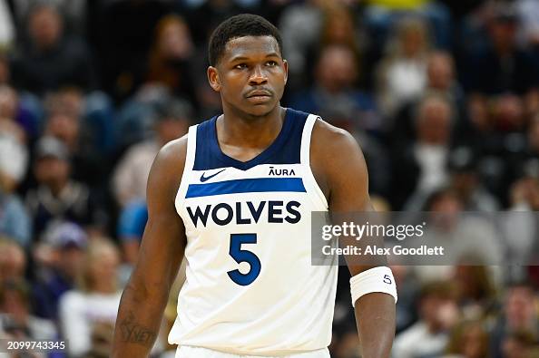 Edwards Wolves Anthony Edwards of the Minnesota Timberwolves in action during the ...