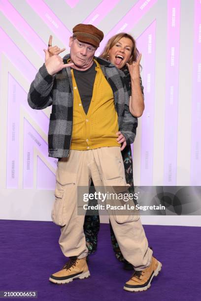 Peter Mullan and Robin Malcolm attend the Series Mania Festival on March 20, 2024 in Lille, France.