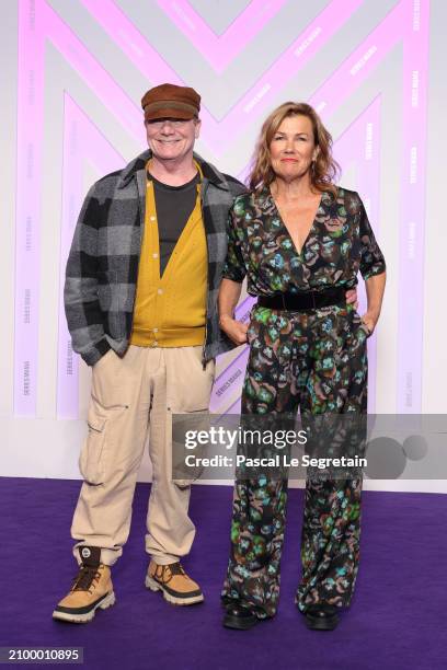 Peter Mullan and Robin Malcolm attend the Series Mania Festival on March 20, 2024 in Lille, France.