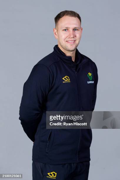 Ollie Heywood, Strength & Conditioning Coach of Glamorgan, poses for a portrait during the Glamorgan CCC photocall at Sophia Gardens on March 18,...