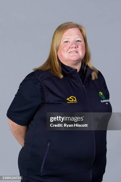 Aimee Rees, Head of Women's and Girl Cricket of Glamorgan, poses for a portrait during the Glamorgan CCC photocall at Sophia Gardens on March 18,...