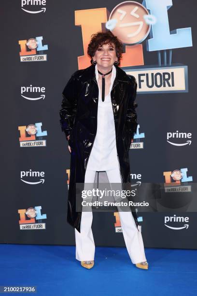 Lucia Ocone attends the photocall for the fourth season of the tv show "LOL" at The Space Cinema Moderno on March 20, 2024 in Rome, Italy.