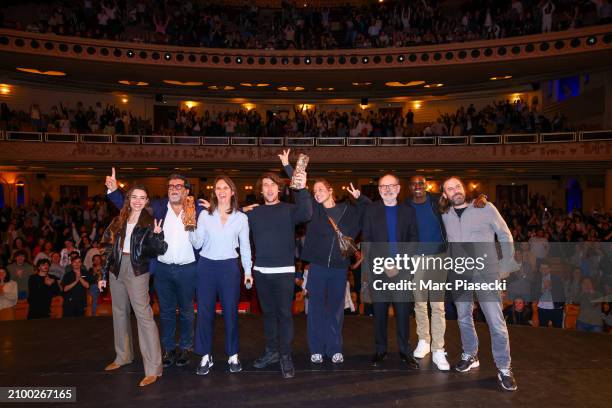 Elodie Bouchez, Alain Attal, Jeanne Herry, Hugo Selignac, Adele Exarchopoulos, Jean-Pierre Darroussin, Birane Ba and Fred Testot attend the "Cesar...