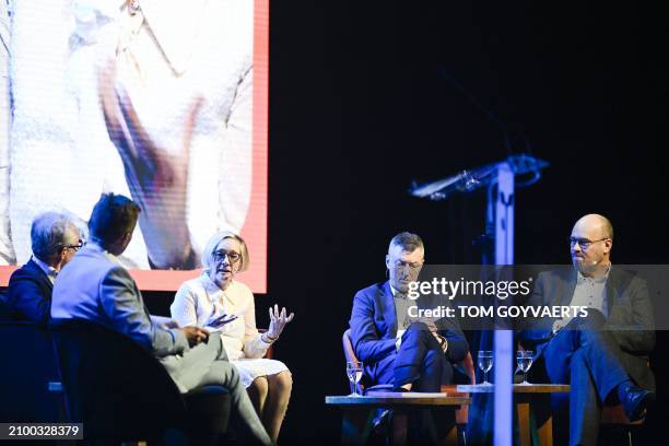 Sonja Willems, Strategic Director Janssen Pharmaceutical Companies of Johnson&Johnson pictured during the first Flemish Industry Summit, during the...