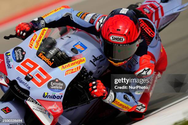 Marc Marquez of Spain and Gresini Racing Moto GP Ducati during the qualifying of the Grande Premio Tissot de Portugal at Autodromo do Algarve on...