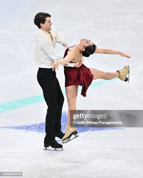 Misato Komatsubara and Tim Koleto of Japan compete in the Ice Dance Free Dance during the ISU World Figure Skating Championships at the Bell Centre...