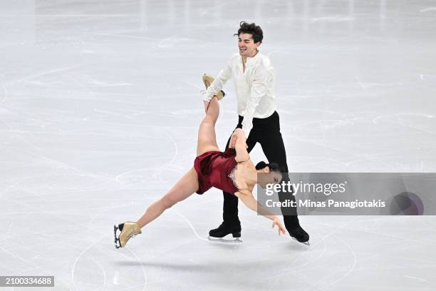 Misato Komatsubara and Tim Koleto of Japan compete in the Ice Dance Free Dance during the ISU World Figure Skating Championships at the Bell Centre...