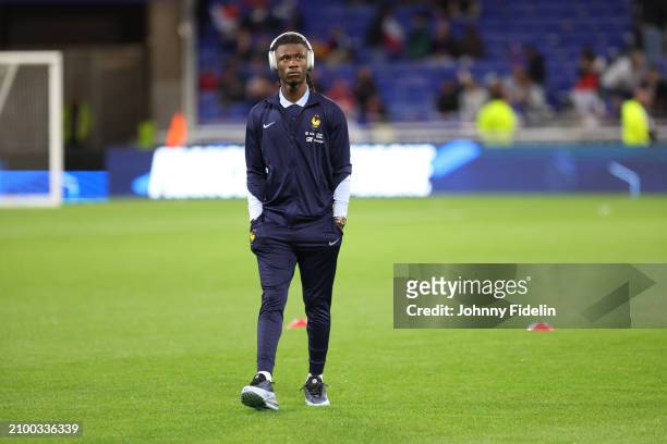 Eduardo CAMAVINGA of France during the International friendly match between France and Germany at Groupama Stadium on March 23, 2024 in Lyon, France....