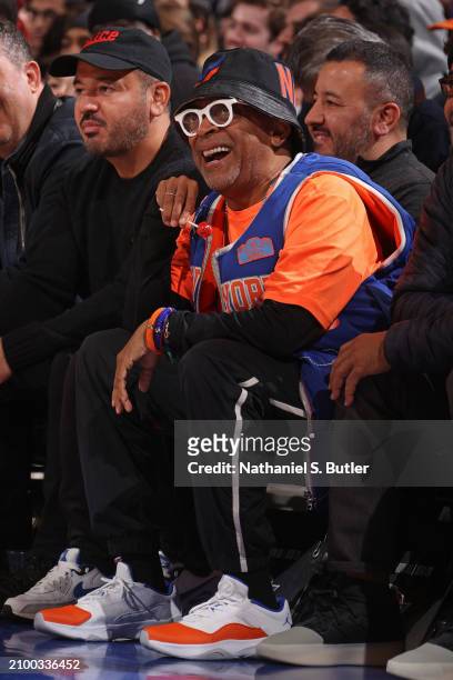 Spike Lee attends the game between the between the Brooklyn Nets and the New York Knicks on March 23, 2024 at Madison Square Garden in New York City,...