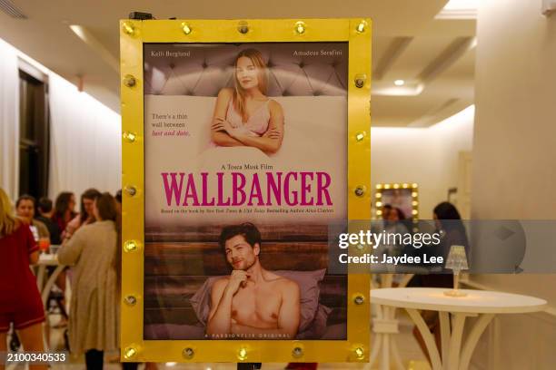 Poster of "Wallbanger" film is displayed during the Passionflix's Wallbanger Premiere at Passioncon at Hyatt Regency Grand Reserve on March 22, 2024...