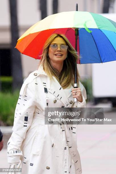 Heidi Klum arrives at 'America's Got Talent' on March 23, 2024 in Pasadena, California.