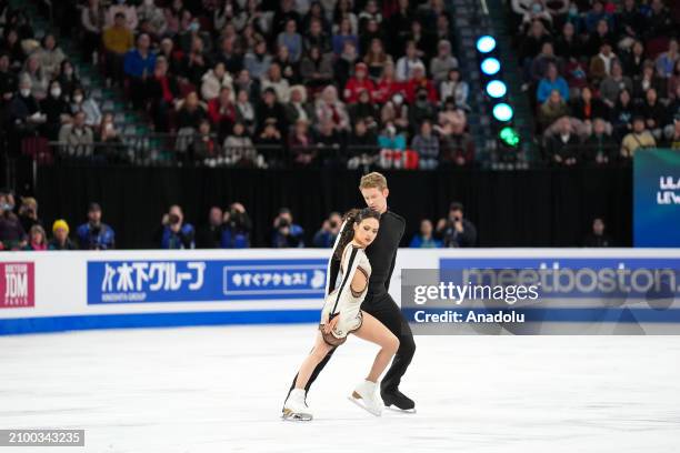 Madison Chock and Evan Bates of USA compete in Ice Dance Free Dance during World Figure Skating Championships 2024 in Montreal, Quebec, Canada on...