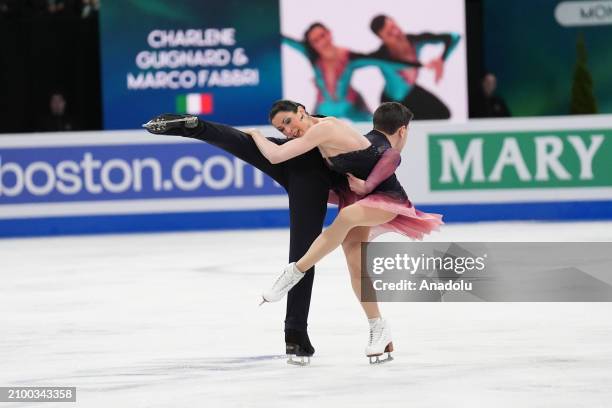 Charlene Guignard and Marco Fabbri of Italy compete in Ice Dance Free Dance during World Figure Skating Championships 2024 in Montreal, Quebec,...